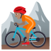 🚵🏽 person mountain biking: medium skin tone display on JoyPixels